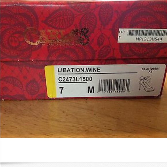 CARLOS SANTANA Burgundy SUEDE Bow Stiletto SHOES 7 - Picture 11 of 13